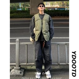 American Retro Thickened Warmth V-neck Cotton Vest Men's Fashion Street Vintage Style No-shoulder Jacket Youth Popularity