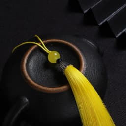 10Pcs Tassels Silky Handmade Soft Tassels Jade Bead Tassels DIY Craft Jewelry Car Key Chain Decor Pendants Smooth Fringe Trim