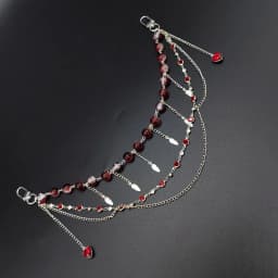 Sparkling Itabag Decor Chain Crystal Beads Heart Rhinestone Charm DIY Handmade Ornament for Bag Trouser Waist Chain Decoration