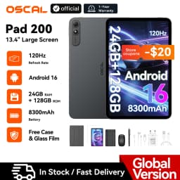 Blackview OSCAL Pad 200 Tablets Android 16 Tablet 13.4'' 120Hz 24GB RAM 128GB ROM Display 8300mAh Battery 18W 4G LTE For Office