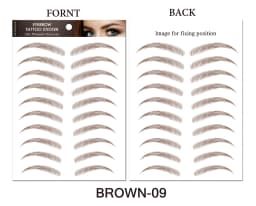 6D Eyebrow Tattoos Sticker Waterproof Long Lasting Natural Hair-Like Fake Eyebrows Stickers for Brow Grooming Shaping