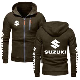 Suzuki Logo Motorcycle Racing Team Men Zip Up Hoodie 2026 New Casual Male Sweatshirt Spring Autumn Sports Men's Jackets Coat