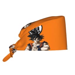 Custom DBZ Goku Japan Comic Cleaning Working Cap Cool Men Women Saiyan Scrub Cap Surgicals Hat Nurse Scrubs Hat For Dentist