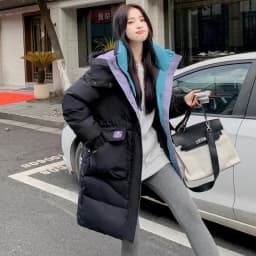 Oversized Winter Hooded Parker Women Down Jacket 2026 New Thicken Cotton Padded Coat Fashion Long Overcoat Female Warm Parkas