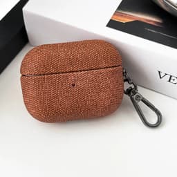 Fashion Matte PU Leather Hook Earphone Case For Apple Airpods 1 2 3 4 Pro 3 2 Wireless Bluetooth Earphone Anti Scratch Cover