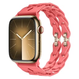 Chain Link Silicone Strap for Apple Watch Band Ultra 3 2 49mm 44mm 40mm 45mm 41mm 42mm Bracelet for Series 11 10 9 8 7 6 5 4 SE3