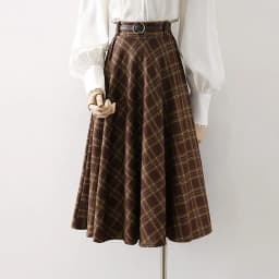 Women's Vintage Spring Autumn A Line Plaid Long Skirt Lady High Waist Umbrella Skirt