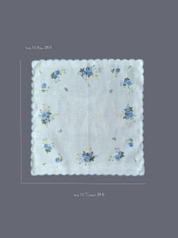 Thin Feel Cotton Handkerchief for Women, Printed Handkerchief, Retro 3PCs, 11.6in