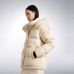 BOSIDENG Women Hooded Short Goose Down Coat 90% Goose Down 700+ Loft Shiny Fabric Adjustable Waist Puff Winter Outerwear