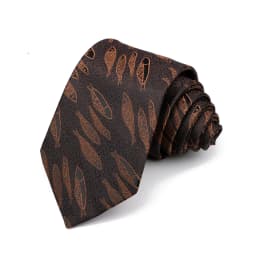 New Men's High Quality 8cm Flower Fish Pattern Jacquard Tie Paisley Polyester Necktie Office Business Party Accessories Gift