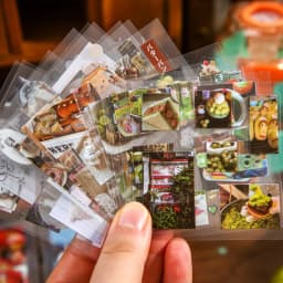 Mr.Paper 100Pcs/Box Ancient Treasures Die-Cut Sticker Gift Box with Adhesive Backing Vintage Retro Sticker & Memo Journal Set