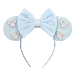 Cute Pink Plush Mouse Ears Headband With Rhinestone Bow Pearl Accents For Party Cosplay DIY Birthday Gift, Kids & Adults