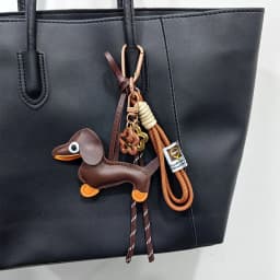 1PC Dachshund Keychain Bag Charm Mini Star PU Leather Creative Gift for Women Purse Car Hanging Chatm Accessories