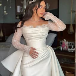 Elegant Wedding Dresses for Woman Customized Off The Shoulder Lace Long Sleeve Boho Beach Bridal Gowns Wedding Party Dress 2026