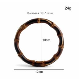 10/14/20PCS 8-25cm Natural Bamboo Bag Handles Handbag Round Ring Handle For Tote Purse Frames DIY Handmade Gift Box Accessories