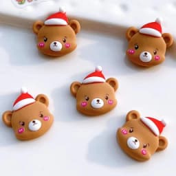 10Pcs New Cute Mini Christmas Series Flat Back Resin Cabochons Scrapbooking DIY Jewelry Craft Decoration Accessorie