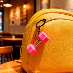 PVC Mini Barbell Keychain Barbell Sheet Exquisite Bag Pendant Accessories Simulation Dumbbell Keychain Fitness Enthusiast