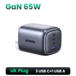 UGREEN 65W GaN Charger Quick Charge 4.0 3.0 PPS PD 3.0 Fast Charger 3 USB C For Macbook Air Laptops Tablets iPhone 18 17 16 Pro