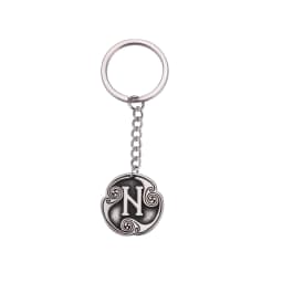 EUEAVAN Retro Mysterious 24 Runes Keychain Norse Viking Jewelry Courage Charm Letter Amulet Keyring for Women Men Accessories