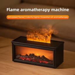 7 Colors of Essential Oil Fireplace Diffuser Mini Flame Aromatherapy Fireplace Humidifier Aromatherapy Oil Diffuser