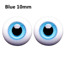 1pair 8mm 10mm 12mm 14mm Blue Black Glass Eyes Eyeball For BJD Doll DIY Doll Making Crafts Accessories Safety Animal Toy