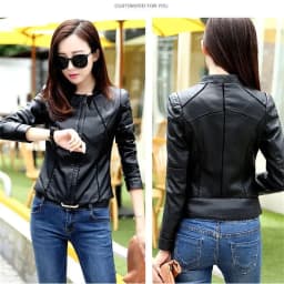 PU Leather Jacket Women's 2027 Spring Autumn New Outwear High Quality Short Slim Coat Korean Stand-UP Collar Overcoat Female Top