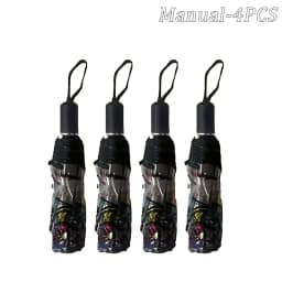 British Wind Rainforest Arch Transparent Umbrella Stained Glass Transparent Umbrella Long Handle Automatic Large Romantic Sunny