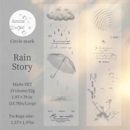 Journal GO 5cmx2m Floating Light Fragments Matte PET Tape Ocean & Coffee Decals for Journaling Scrapbooking Planners & DIY Card
