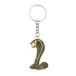 Fashion Metal Key Ring Auto Keychain Snake Shape Key Chain Fit For Ford Mustang GT Cobra Chaveiro Llavero Key Holder Car Styling