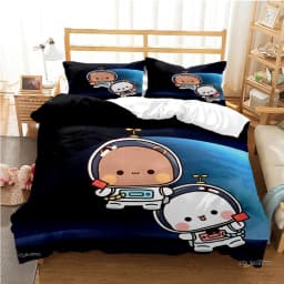 Cute Bubu Dudu Cartoon Bear Panda Duvet Cover Kawaii Bedding Sets Soft Quilt Cover and Pillowcases Single/Double/Queen/King Kids
