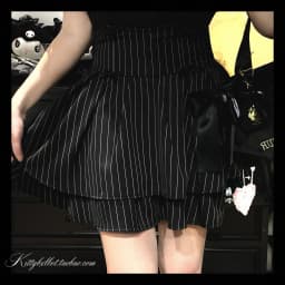 Japanese Mines Style Sweet Cute Double-layer Mini Skirt Bow High Waist A-line Striped Versatile Lolita Short Skirt Women Summer