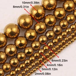 A+ Natural Stone Non-Magnetic Hematite Round Loose Spacer Beads For Jewelry Making DIY Beaded Bracelet Neckalce 2 3 4 6 8 10mm