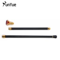 Gold Red Diamond Type Walking Cane Gentleman Elegant Fashion Art Decorative Walking Stick Lady Vintage Party Cosplay Sceptre