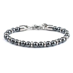2026 Classic 6mm Tiger Eye Stone Hematite Beaded Bracelet Adjustable Stainless Steel Chain Bracelet for Men Women Jewelry Gifts