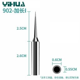 YIHUA 902 Series Soldering Iron Tip High Thermal Conductivity Long Lifespan with 995D+-I 938BD+-I 853AAA+-I Professional Repairs
