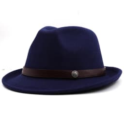 2022 Simple Wool Women Men Fedora Hat For Winter Autumn Elegant Lady Gangster Trilby Felt Homburg Church Jazz Hat