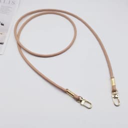 Unicolor Leather Crossbody Bag Strap Replacement with Phone Loss Prevention Chain for DIY Bag Making Projects