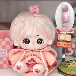 Msiredoll Wig Hair BJD Dolls Accessories For 20cm Cotton Doll Long Curly Hair Ponytail Chemical Fiber Wig