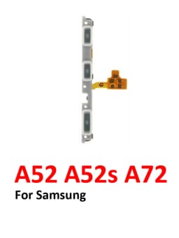 Phone Power Volume Button For Samsung Galaxy A52 A52s A72 LTE 5G New On Off Up Down External Key Internal Flex Cable Parts