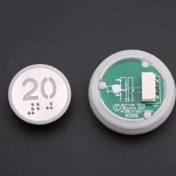 1PCS Applicable to KONE elevator With Braille button Number button 853343H02 863223H03 Glow white Opening diameter 32mm