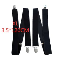 3.5 cm Wide Solid Color No Cross Suspenders Men 4 Strong Clips Women Suspender For wedding Party Trouser Braces