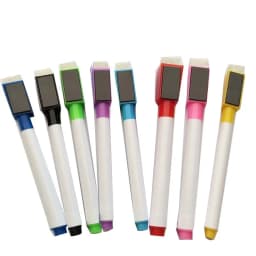 8pcs\set Erasable Colorful Black Whiteboard Pen Marker Magnetism and Brush Office School Stationery Supplies