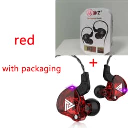 QKZ Gaming Earbuds with Mic Universal 3.5mm Jack HiFi Sport Headphones in Ear Earphones for Running Stereo Bass Music Headset