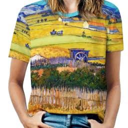 Vincent Van Gogh T-Shirts Irises Flower Print Street Fashion Oversized T Shirt Short Sleeves Trendy Tee Shirt Summer Clothes
