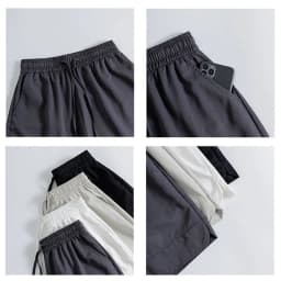 Women's Solid High Waist Casual Shorts Summer Lightweight Breathable Versatile Shorts Woman Loose Fit Wide Leg Drawstring Shorts