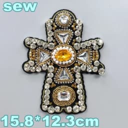 Embroidery Sequined Alphabet Pearl Letter Cross Patch,sequins Heart Beaded Eye Patches Badges Appliques for Clothing WF2210252