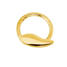 ASTM F136 Titanium EAR PIERC Nose Ring Teeth Tip CZ Ring Hoop Nose Rings Hinged Clicker Earring Ring factory Body Piercing