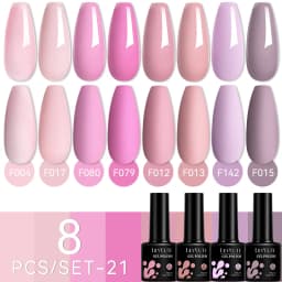 LILYCUTE 12PCs 7ml Nude Brown Red Nail Gel Polish Set Semi Permanent UV Gel For Nail Art Manicure Soak Off Gel Nail Polish Kit