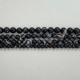 Natural Stone AAAA Quality Black Sardonyx Agate Round Loose Beads 6 8 10 12MM Pick Size For Jewelry Making