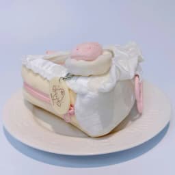 Sweet White Strawberry Cake 10cm Doll Plush Doll Doll Cute Storage Bag Handbag Girl Heart Baby Bag Pendant for Women